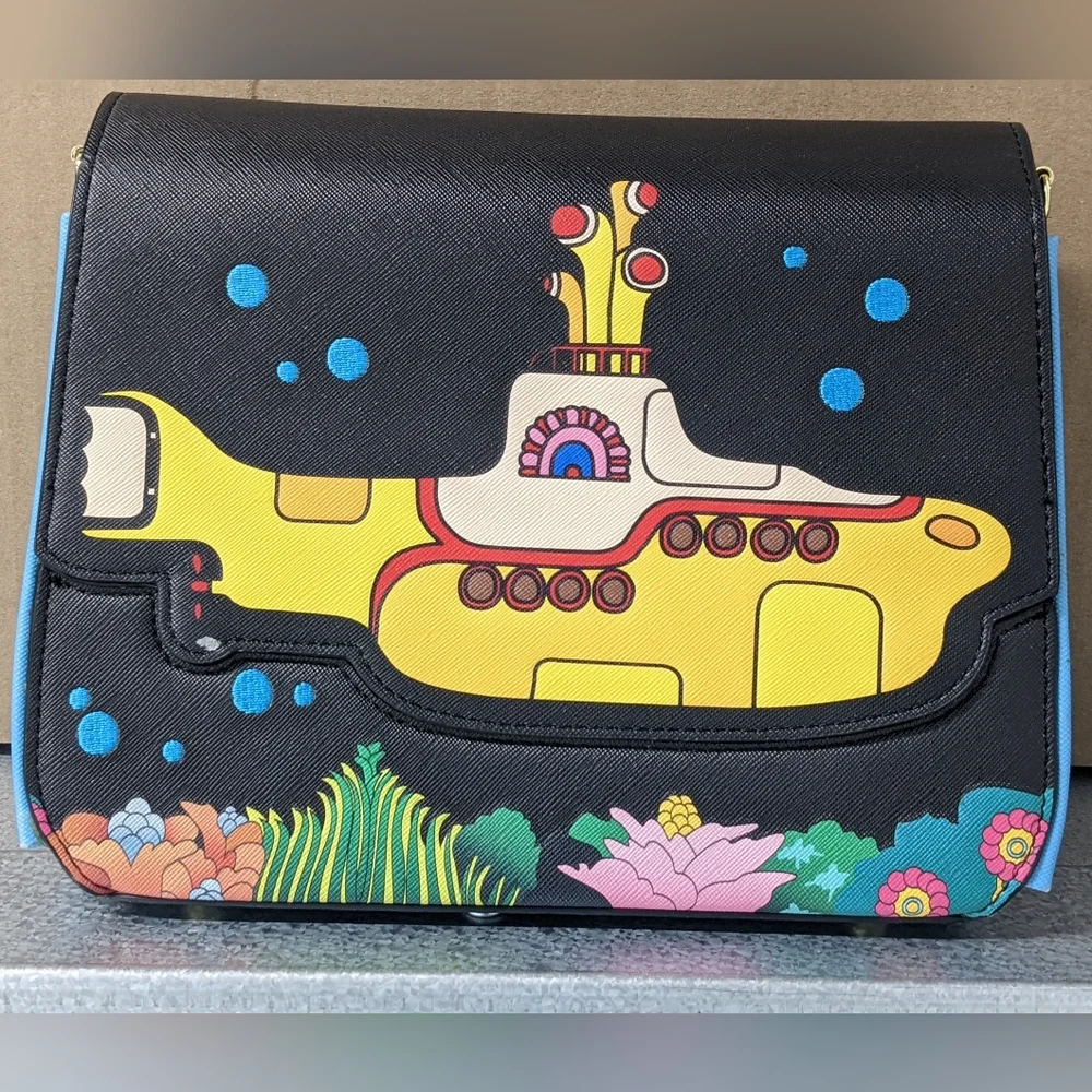 Loungefly Beatles "Yellow Submarine" Crossbody Bag - Picture 1 of 6